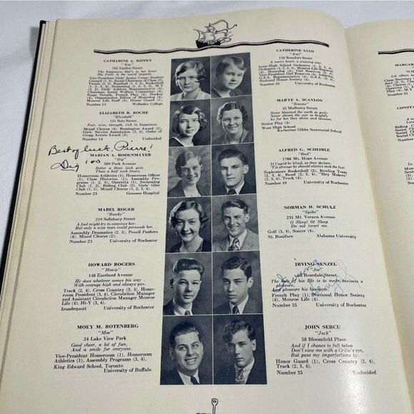 Monroe High School Yearbook Rochester New York 1931 Monrolog Hardback u - Picture 11 of 12